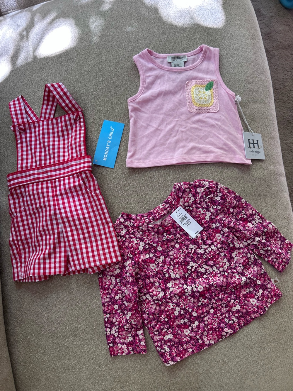 Lot of 3 baby girl brand new clothes NWT